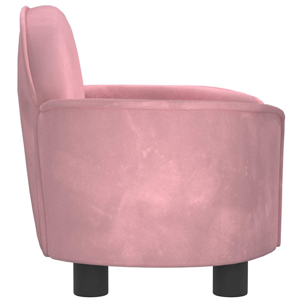 vidaXL Lit pour chien rose 66x40x45 cm velours - Image 4