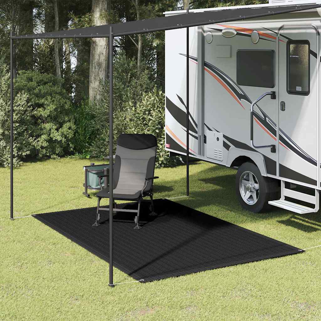 vidaXL Tapis de tente 250x200 cm Noir
