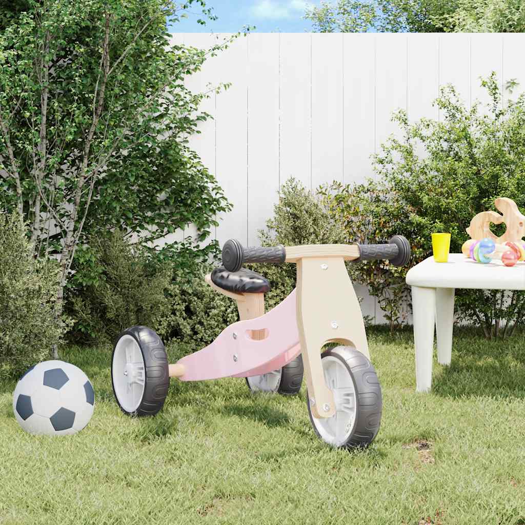 vidaXL Vélo d'équilibre pour enfants 2-in-1 rose
