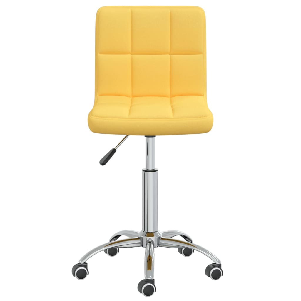 vidaXL Chaise pivotante de bureau Jaune moutarde Tissu - Image 3