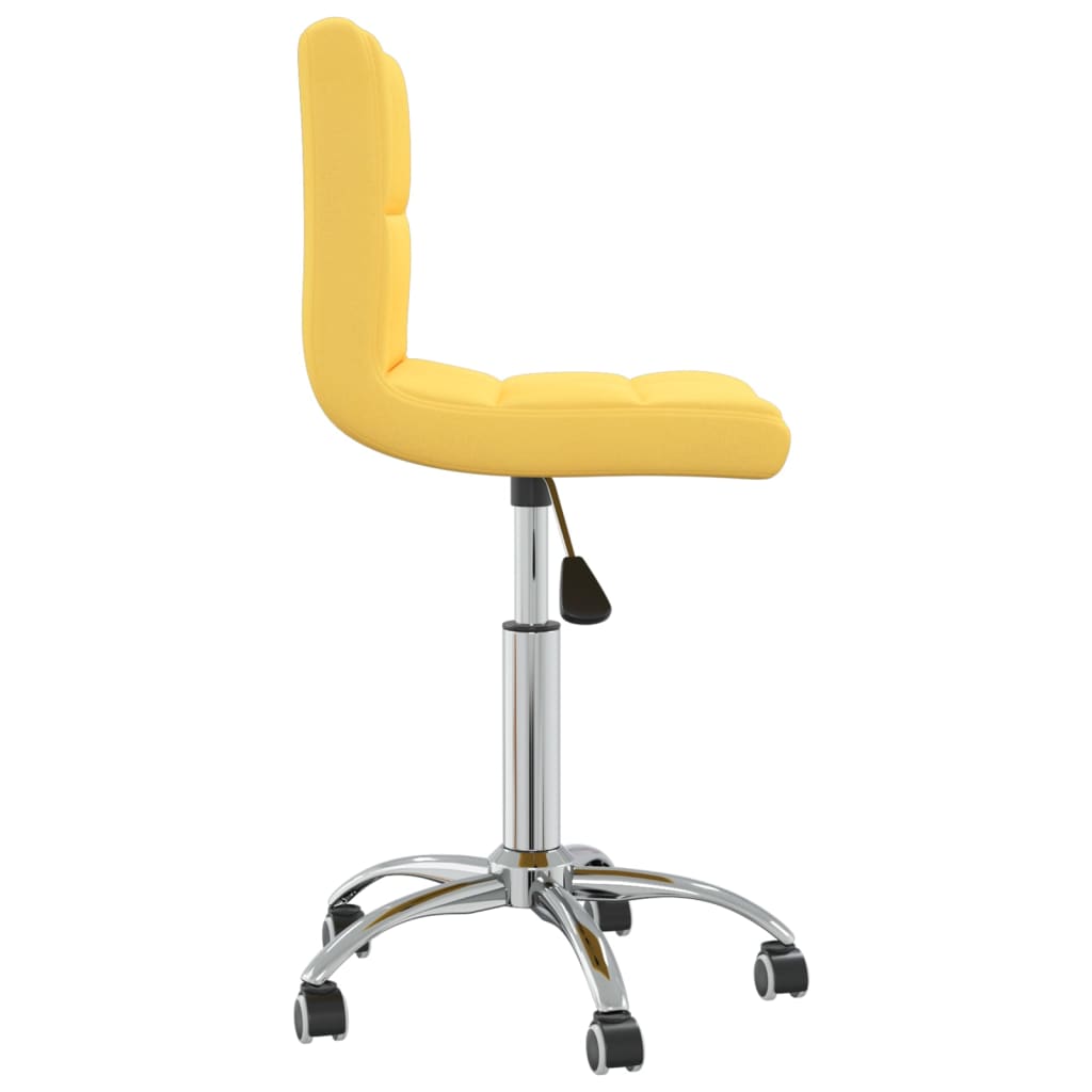 vidaXL Chaise pivotante de bureau Jaune moutarde Tissu - Image 4