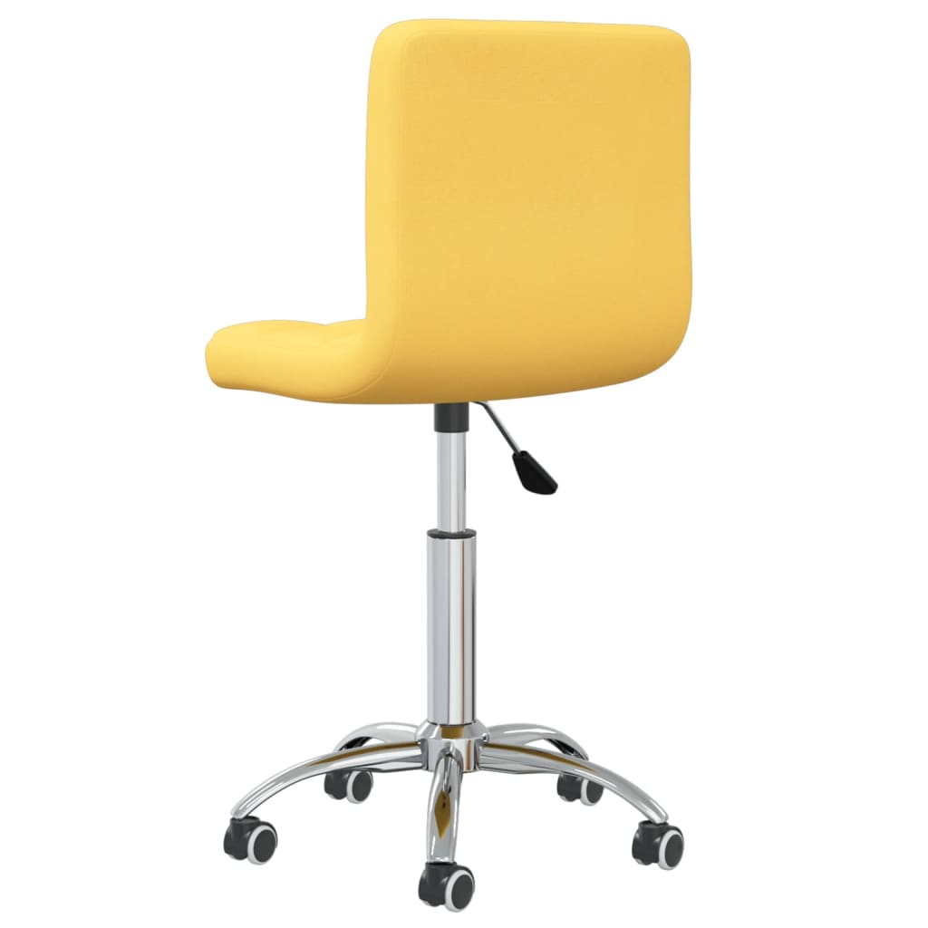 vidaXL Chaise pivotante de bureau Jaune moutarde Tissu - Image 5