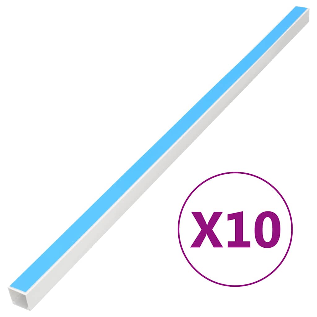 vidaXL Goulotte de câble auto-adhésive 40x40 mm 10 m PVC
