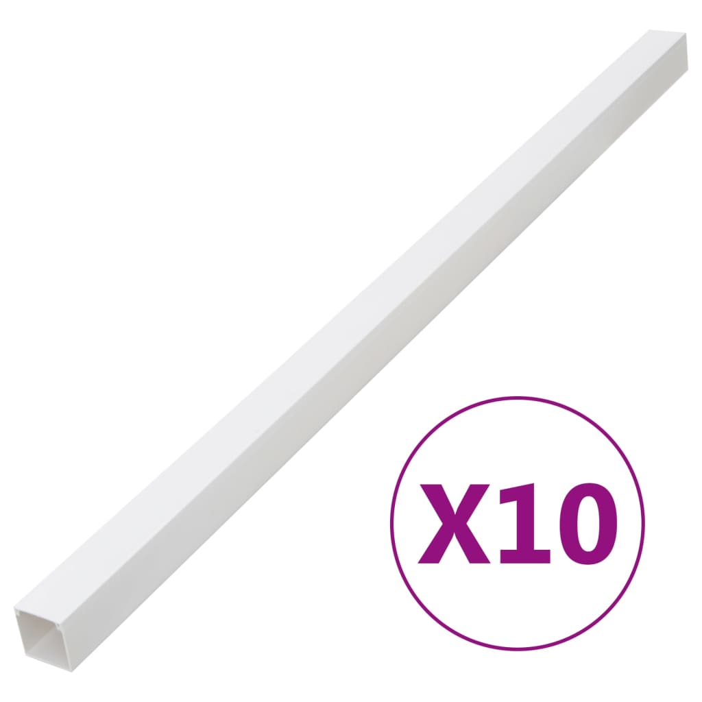 vidaXL Goulotte de câble 100x60 mm 10 m PVC