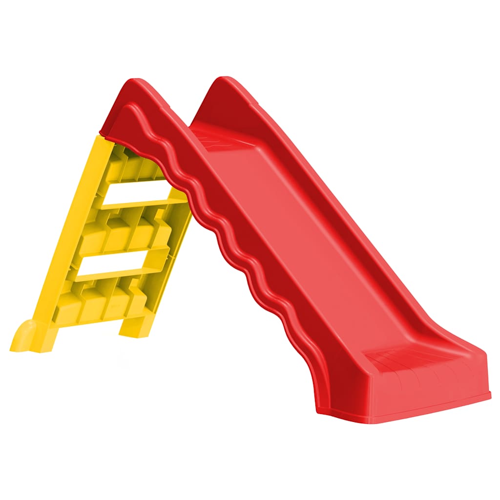 vidaXL Toboggan pliable d'enfants Intérieur/Extérieur Rouge et jaune
