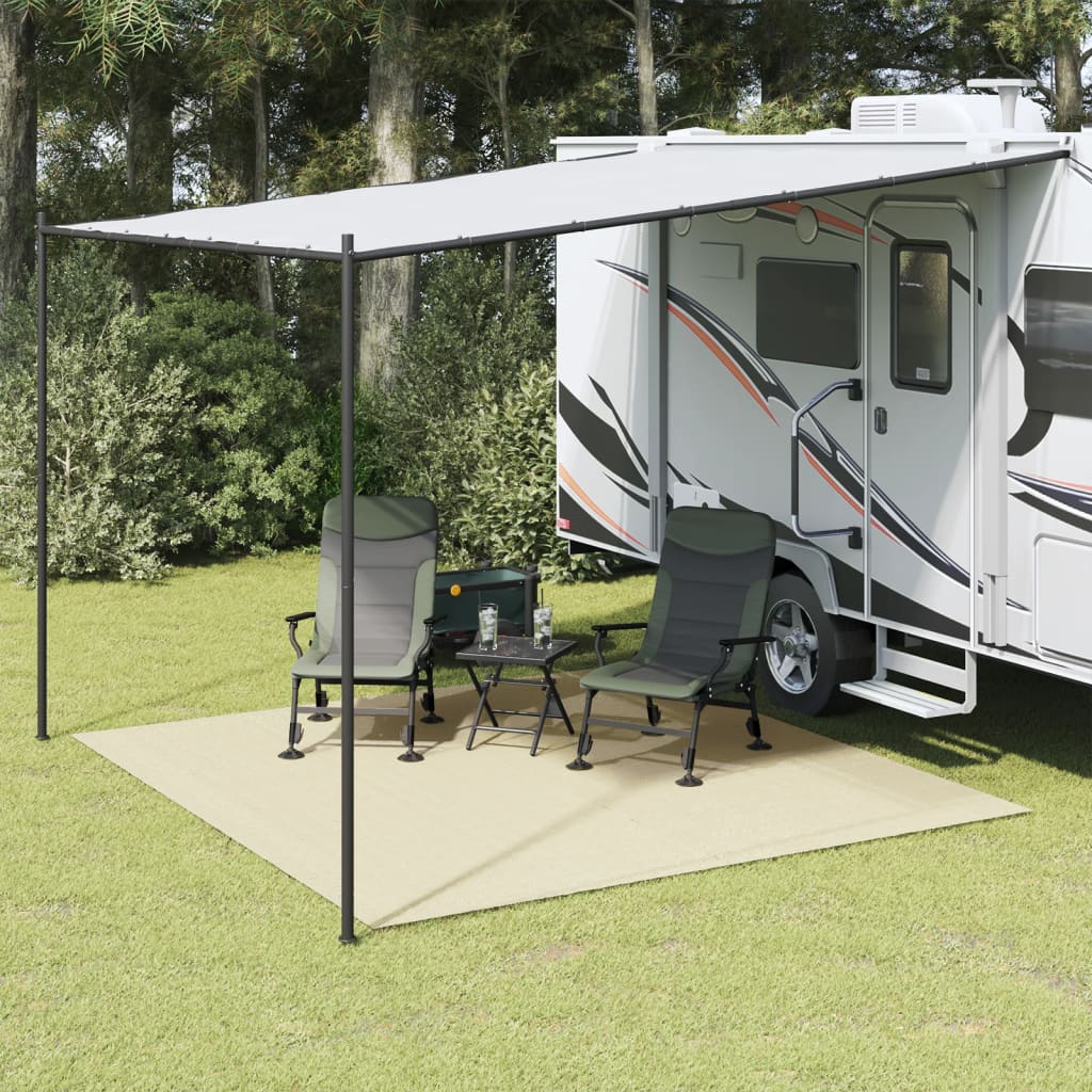 vidaXL Tapis de tente crème 4x3 m