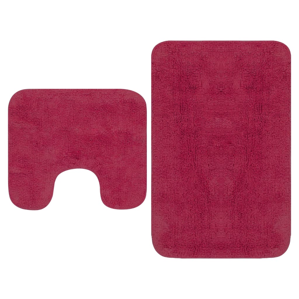 vidaXL Tapis de salle de bain 2 pcs Tissu Fuchsia