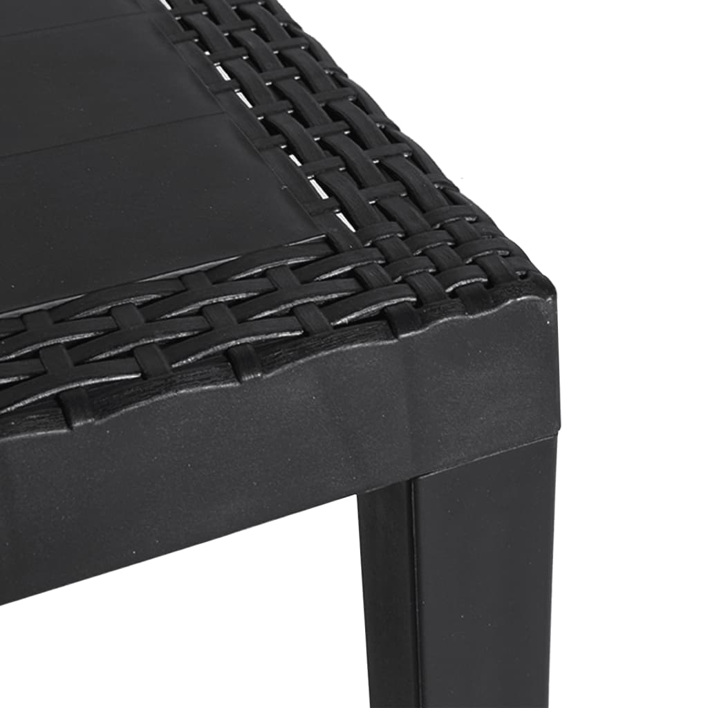 vidaXL Table de jardin anthracite 59x47x40 cm PP - Image 6