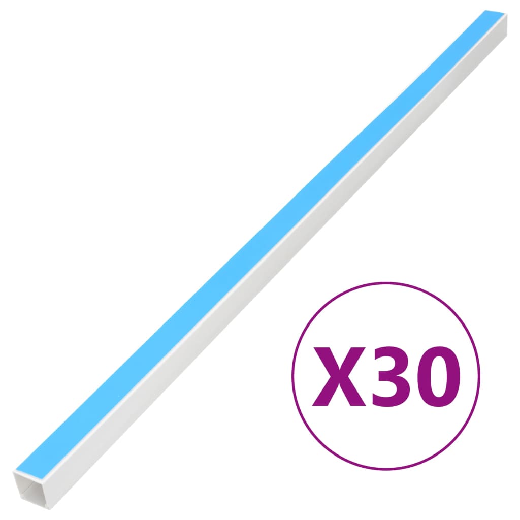 vidaXL Goulotte de câble auto-adhésive 40x40 mm 30 m PVC