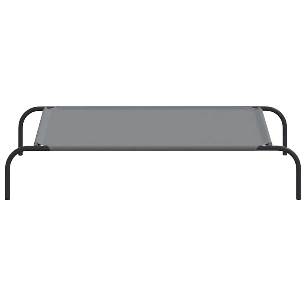 VidaXL Lit surélevé pour chien gris 110x65x20 cm tissu oxford et acier - Image 4