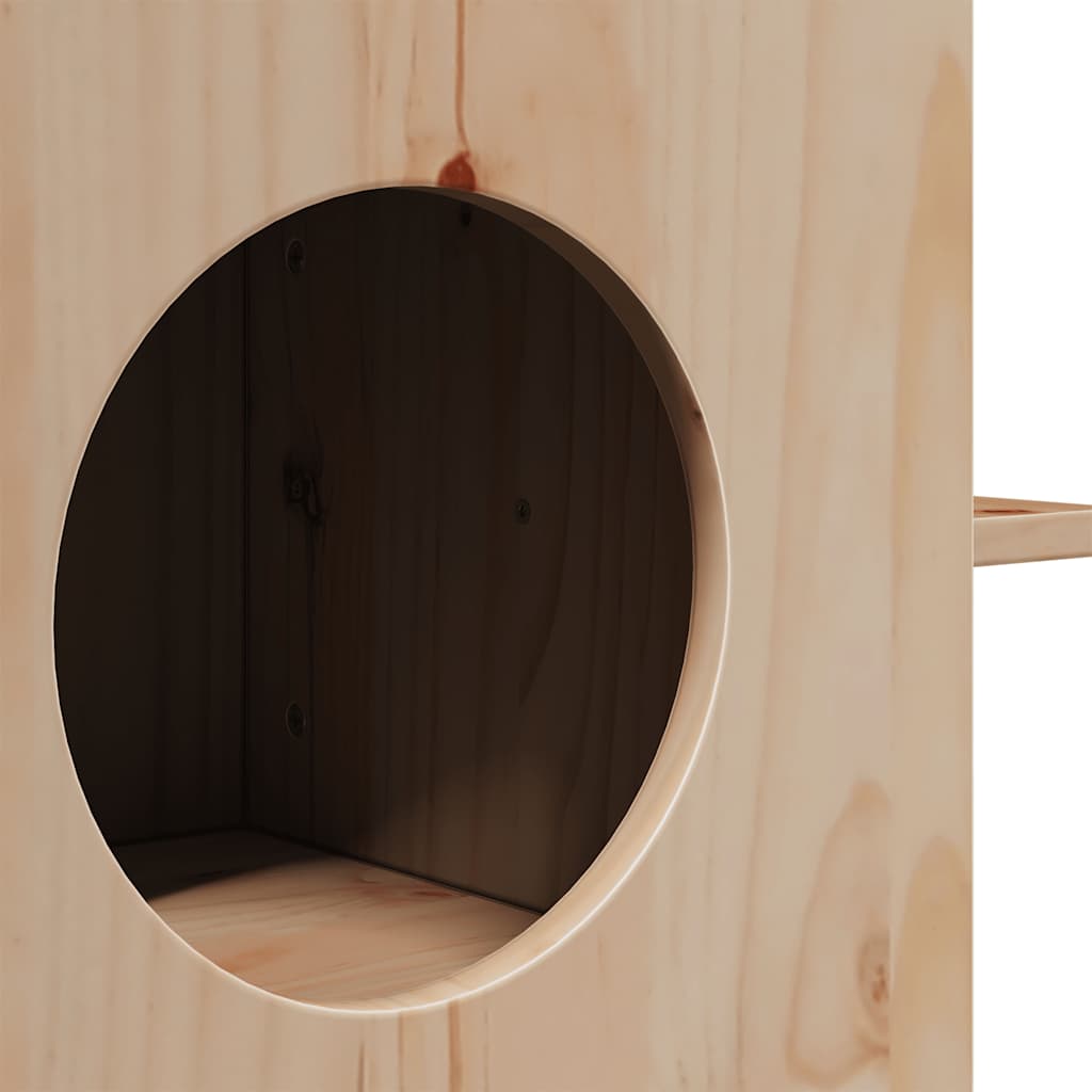vidaXL Maison pour chat 51x35x30 cm bois de pin massif - Image 6