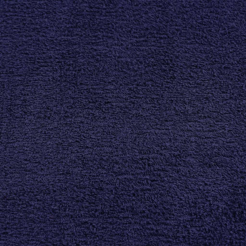 vidaXL Serviettes de bain 2 pcs bleu marine 100x150 cm 100% coton - Image 5