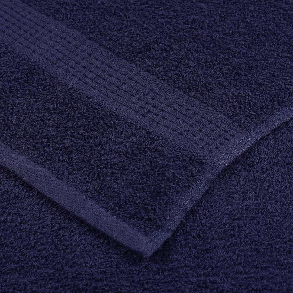 vidaXL Serviettes de bain 2 pcs bleu marine 100x150 cm 100% coton - Image 6