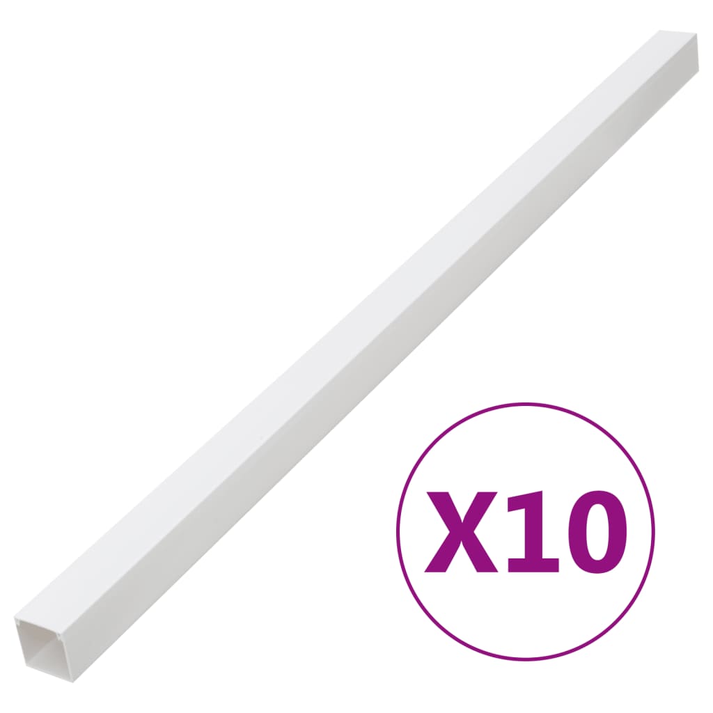 vidaXL Goulotte de câble 40x25 mm 10 m PVC