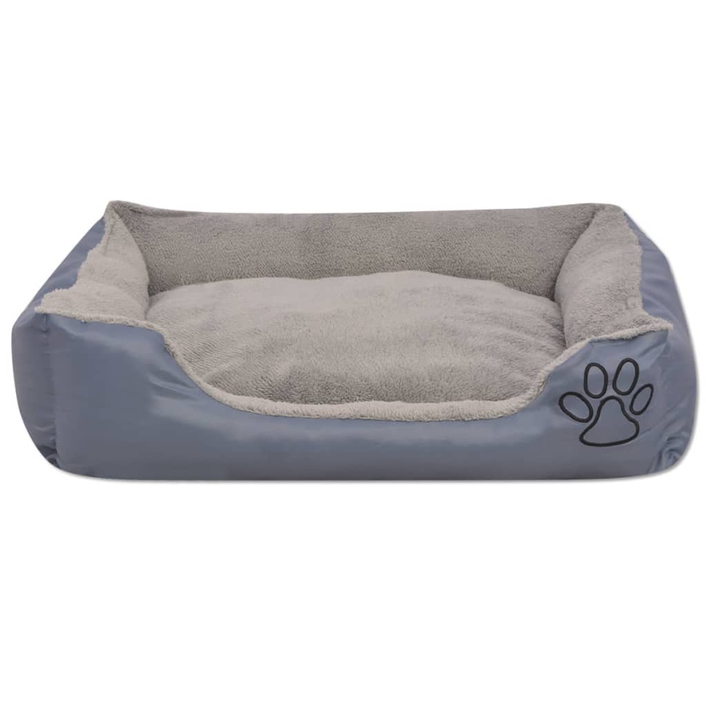 vidaXL Lit pour chiens avec coussin rembourré Taille XXL Gris - Image 3