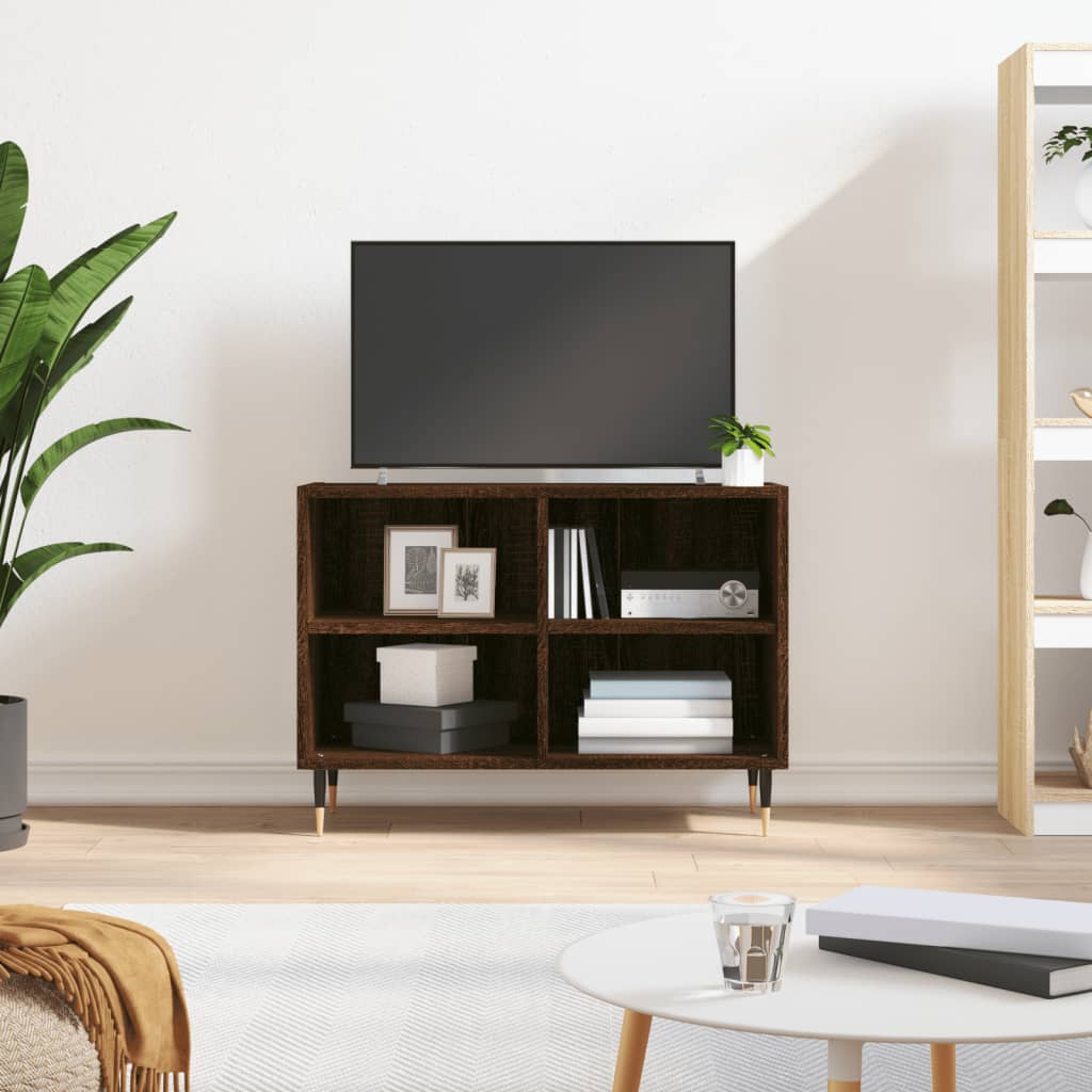 vidaXL Meuble TV chêne marron 69,5 x 30 x 50 cm bois d'ingénierie
