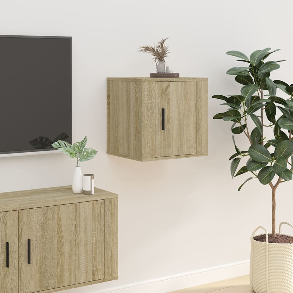 vidaXL Meuble TV mural Chêne sonoma 40x34,5x40 cm