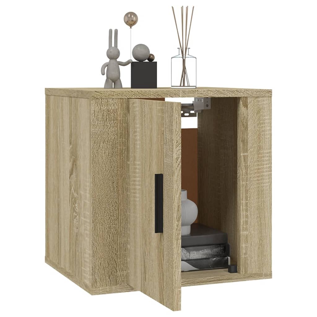 vidaXL Meuble TV mural Chêne sonoma 40x34,5x40 cm - Image 3