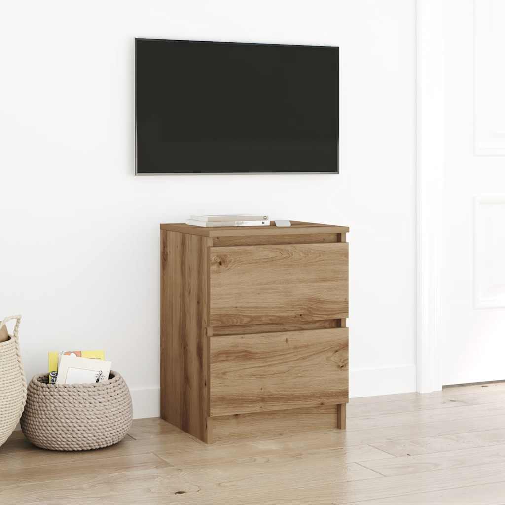 vidaXL Meuble TV chêne artisanal 40x35x54 cm bois d'ingénierie