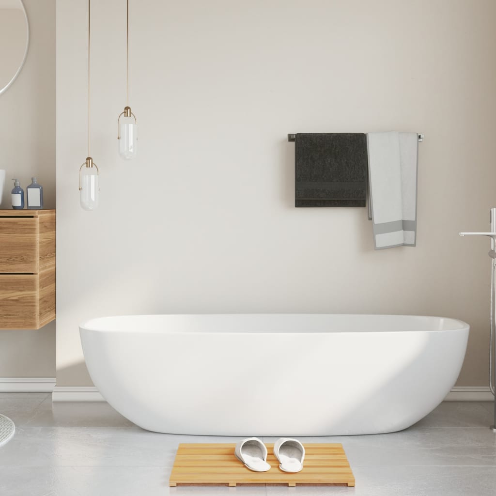 vidaXL Tapis de bain bambou 54x36 cm