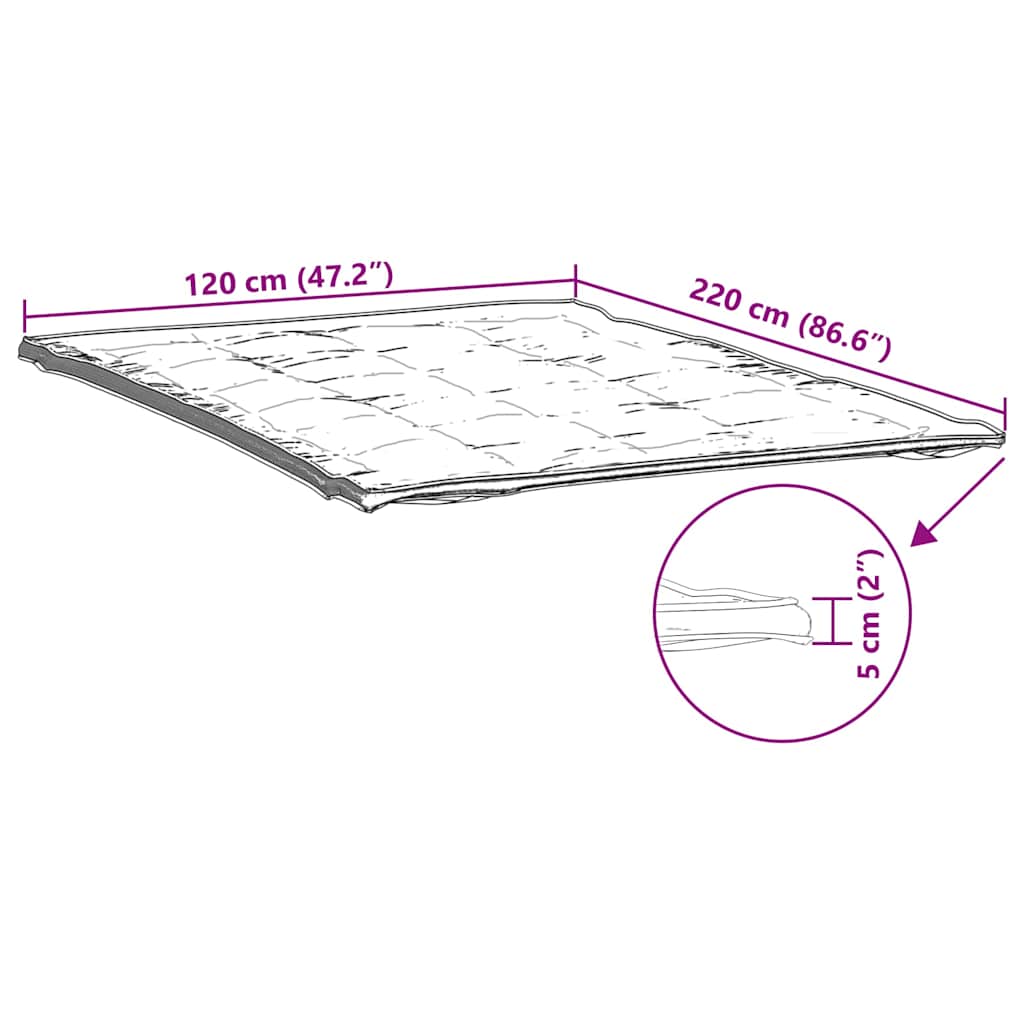 vidaXL Protège-matelas blanc 120x220 cm - Image 6