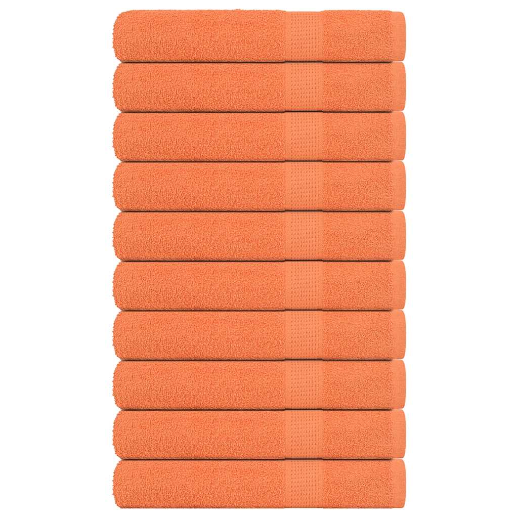vidaXL Serviettes de sauna 10 pcs orange 80x200 cm 360 g/m² 100% coton