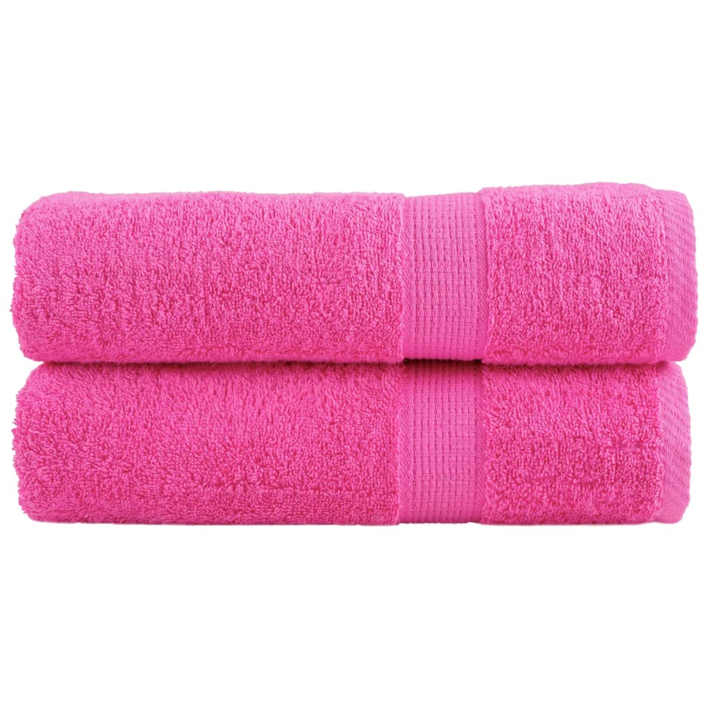 vidaXL Serviettes de douche de qualité supérieure SOLUND 2 pcs rose