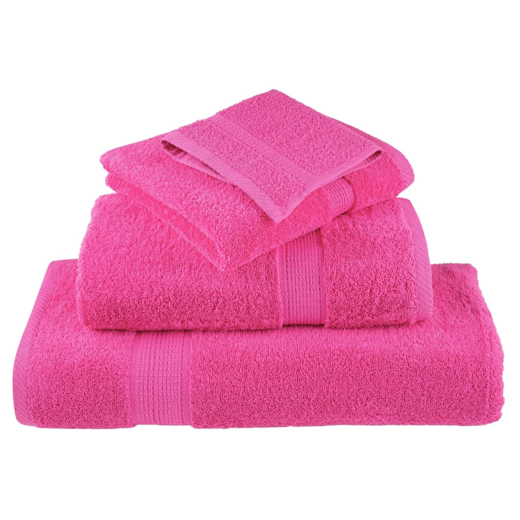 vidaXL Serviettes de douche de qualité supérieure SOLUND 2 pcs rose - Image 4
