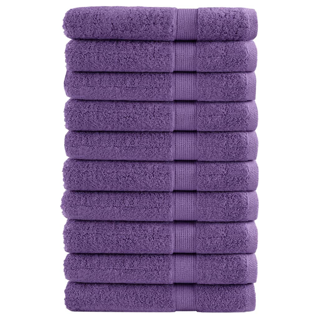 vidaXL Serviettes de sauna de qualité supérieure SOLUND 10 pcs violet