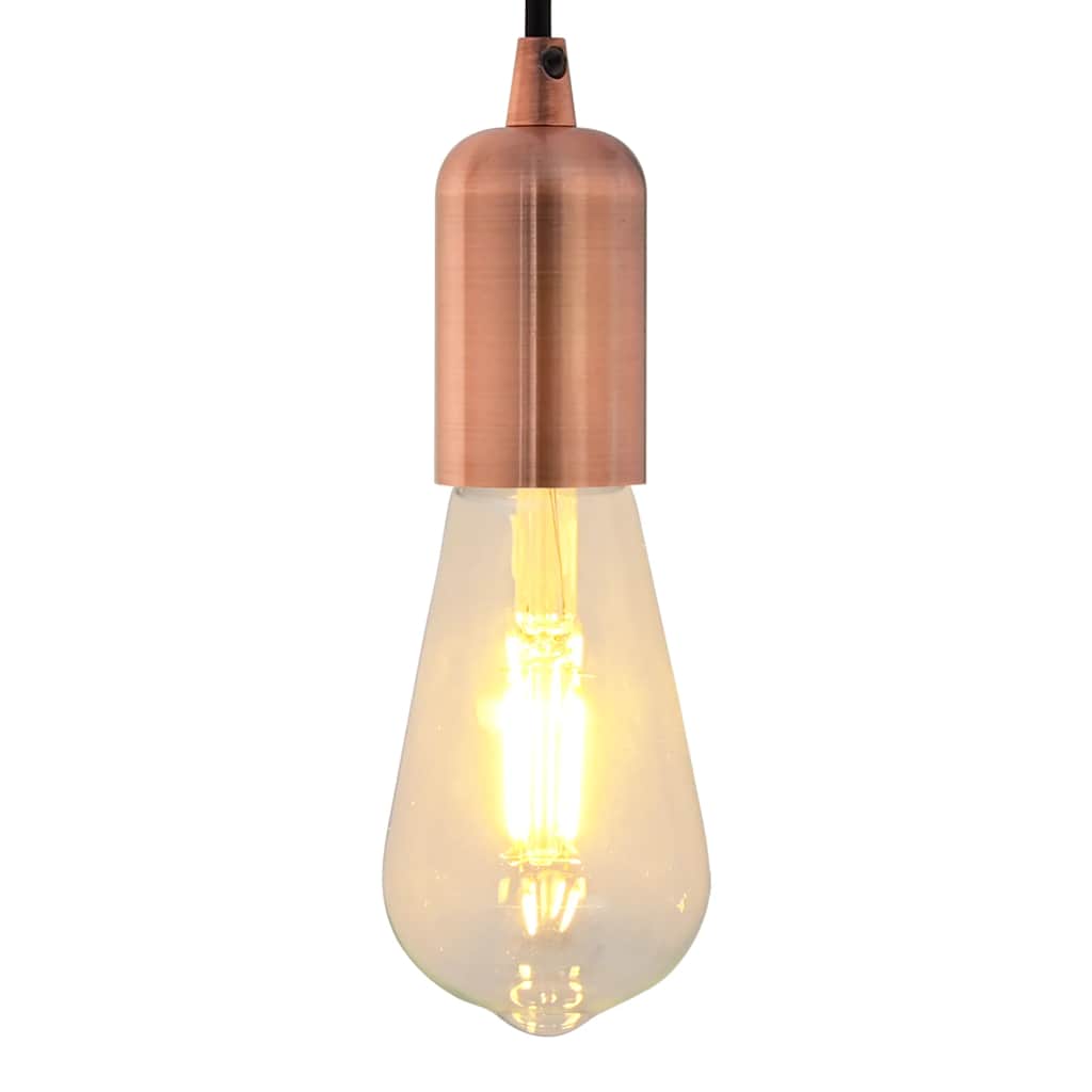vidaXL Douilles de lampe 2 pcs bronze rouge E27
