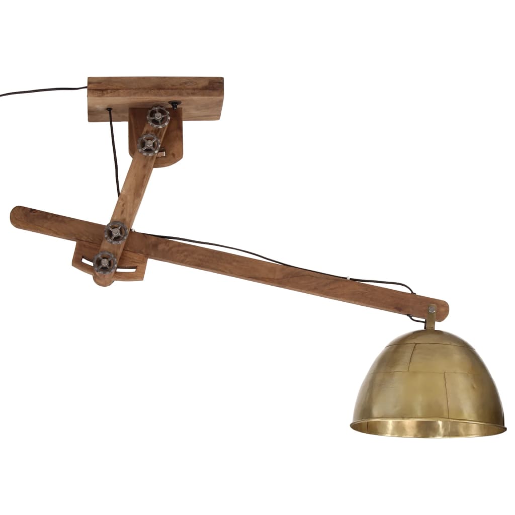 vidaXL Plafonnier 25 W laiton antique 105x30x65-108cm E27 - Image 3