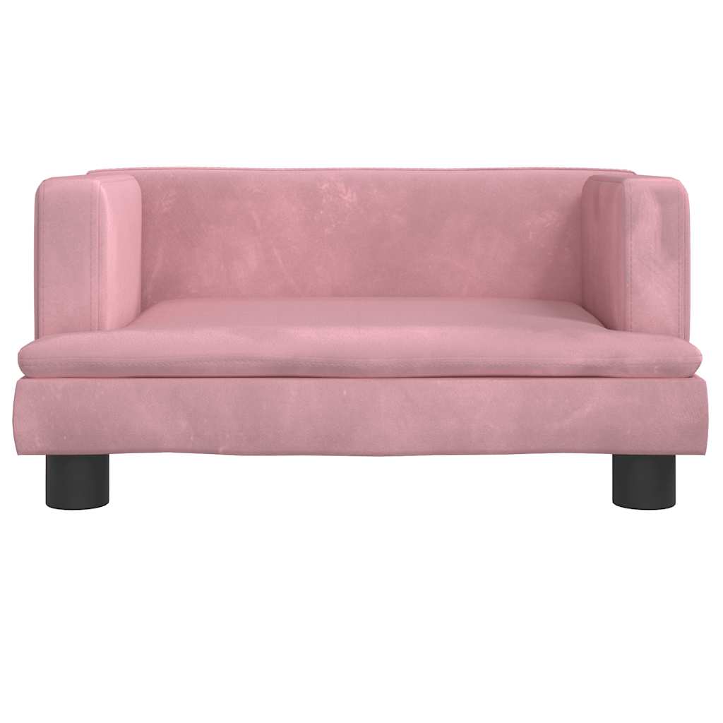 vidaXL Lit pour chien rose 60x40x30 cm velours - Image 3