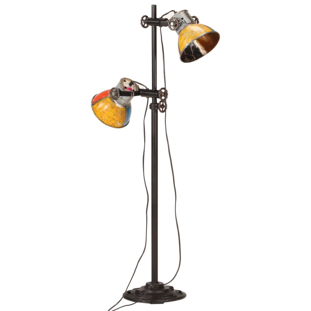 vidaXL Lampadaire avec 2 abat-jour Multicolore E27 - Image 3
