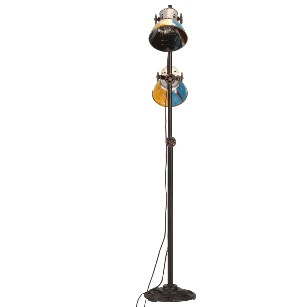 vidaXL Lampadaire avec 2 abat-jour Multicolore E27 - Image 4