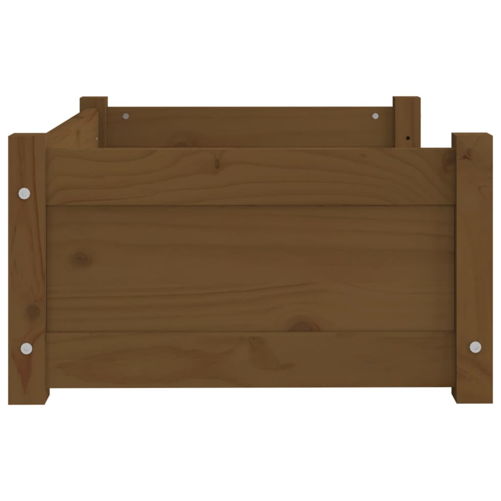 vidaXL Lit pour chien Marron miel 65,5x50,5x28 cm Bois de pin solide - Image 6