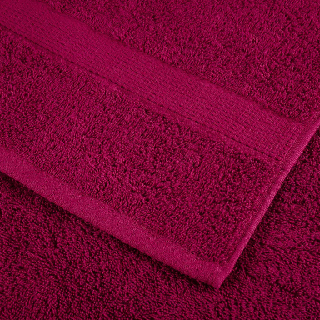 vidaXL Serviettes de sauna de qualité supérieure SOLUND 4 pcs bordeaux - Image 6