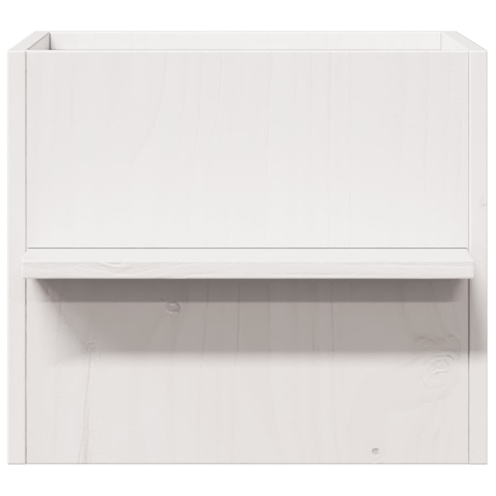vidaXL Maison pour chat blanc 51x35x30 cm bois de pin massif - Image 4