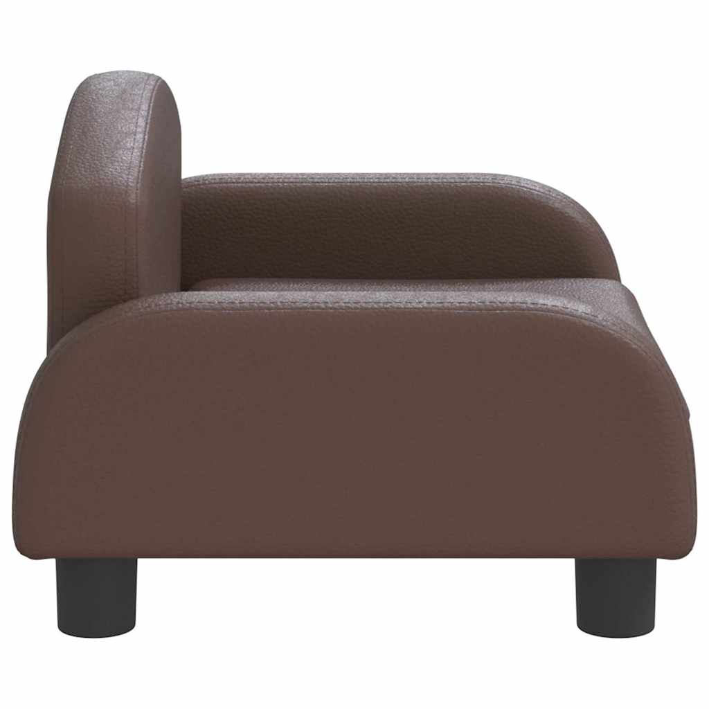 vidaXL Lit pour chien marron 50x40x30 cm similicuir - Image 4