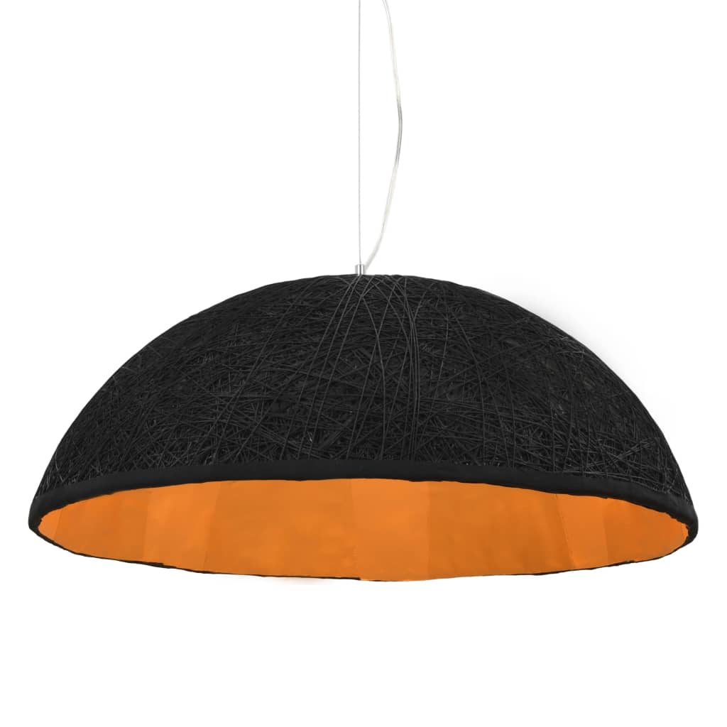 vidaXL Lampe suspendue Noir et doré Ø70 cm E27