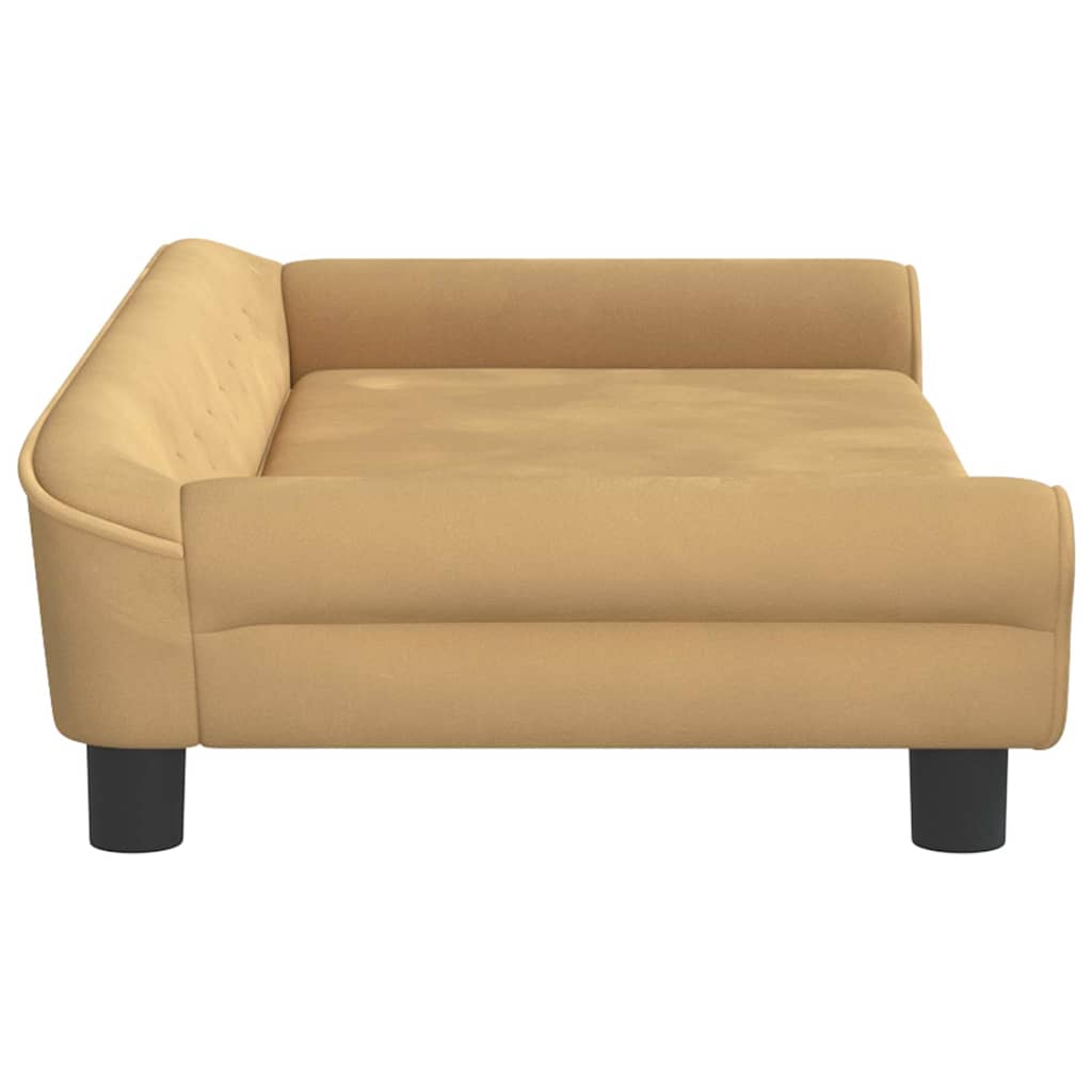 vidaXL Lit pour chien marron 100x50x21 cm velours - Image 4