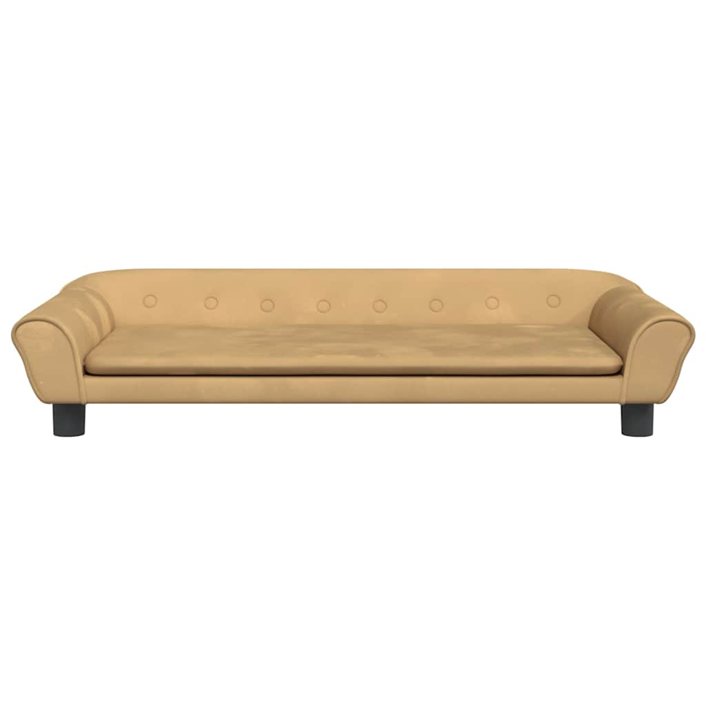 vidaXL Lit pour chien marron 100x50x21 cm velours - Image 3