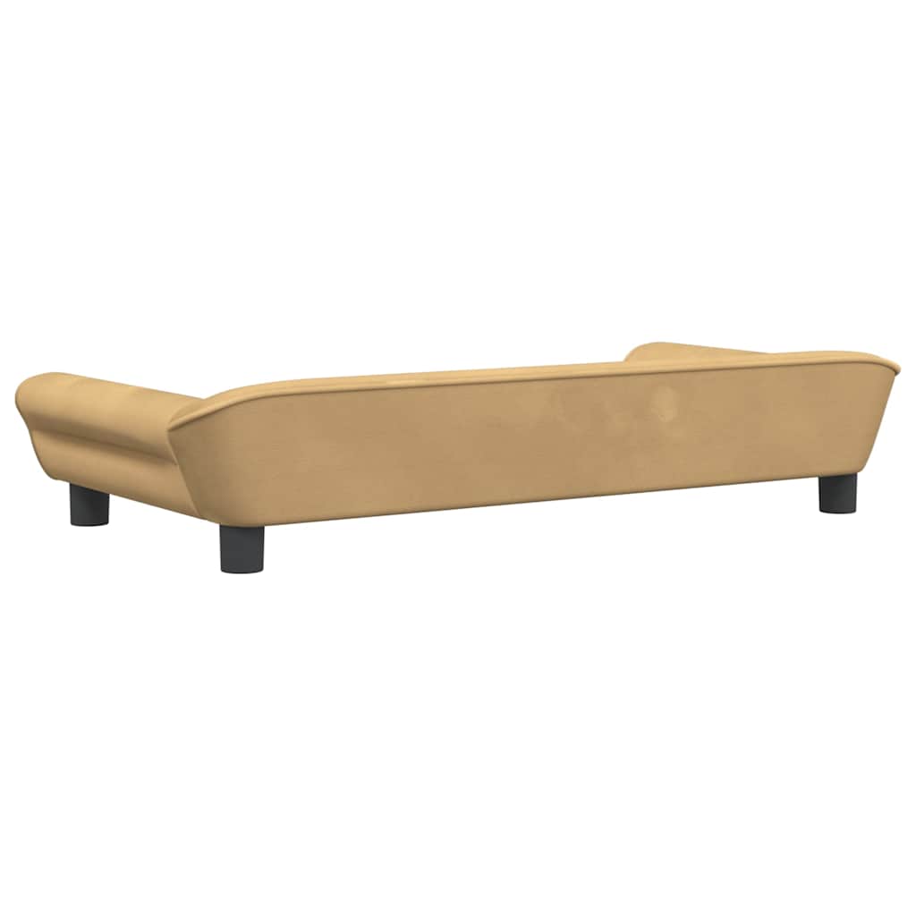 vidaXL Lit pour chien marron 100x50x21 cm velours - Image 5
