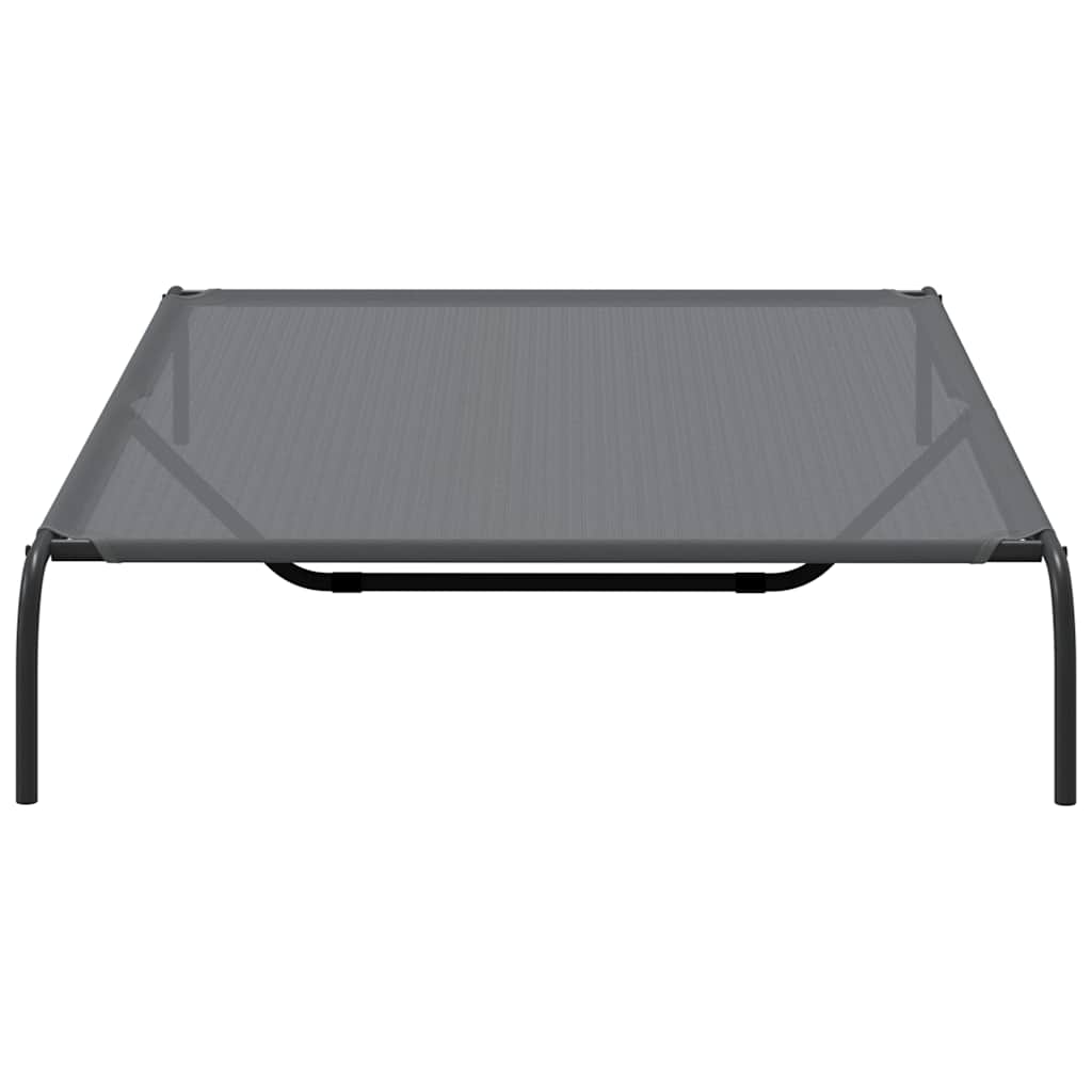 vidaXL Lit surélevé pour chien gris 150x90x20 cm textilène et acier - Image 5