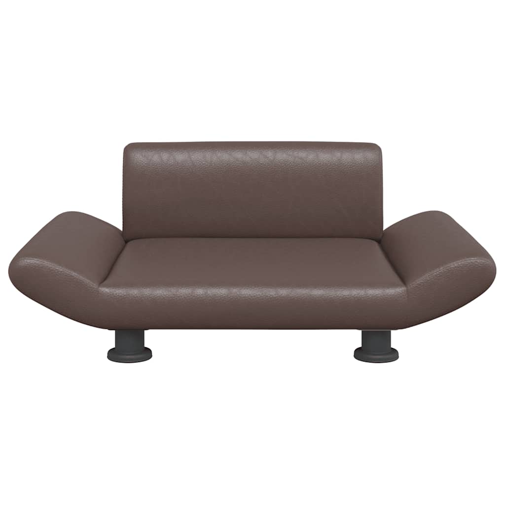 vidaXL Lit pour chien marron 70x45x28 cm similicuir - Image 3
