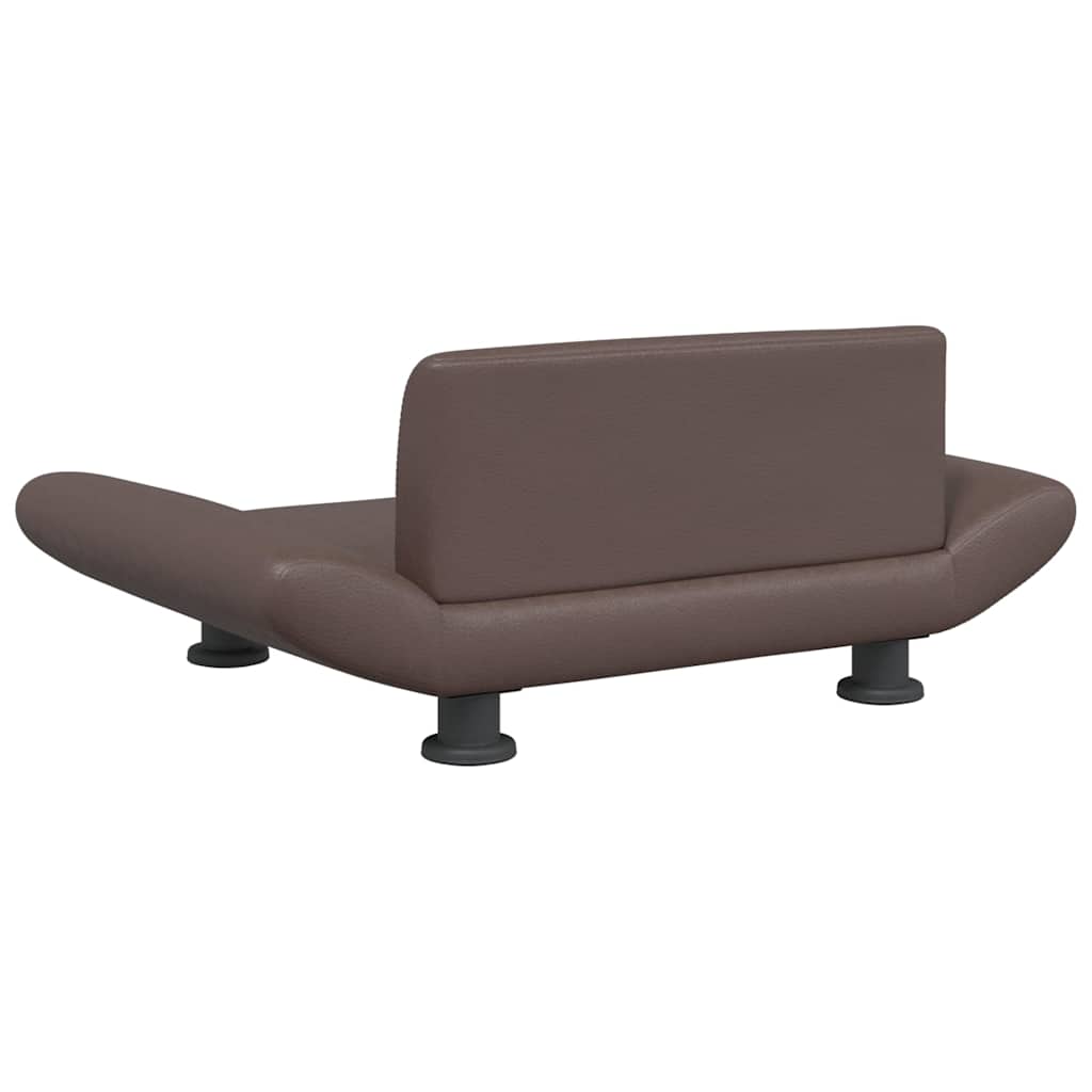 vidaXL Lit pour chien marron 70x45x28 cm similicuir - Image 5