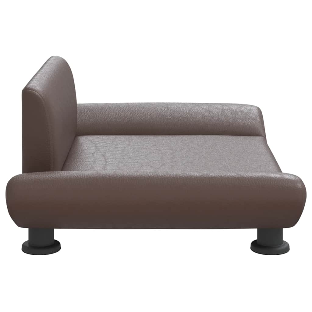 vidaXL Lit pour chien marron 70x45x28 cm similicuir - Image 4