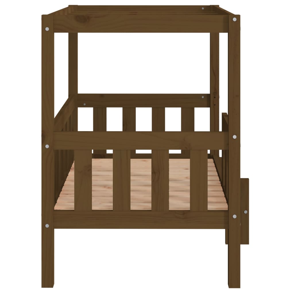 vidaXL Lit pour chien Marron miel 95,5x73,5x90 cm Bois de pin solide - Image 6