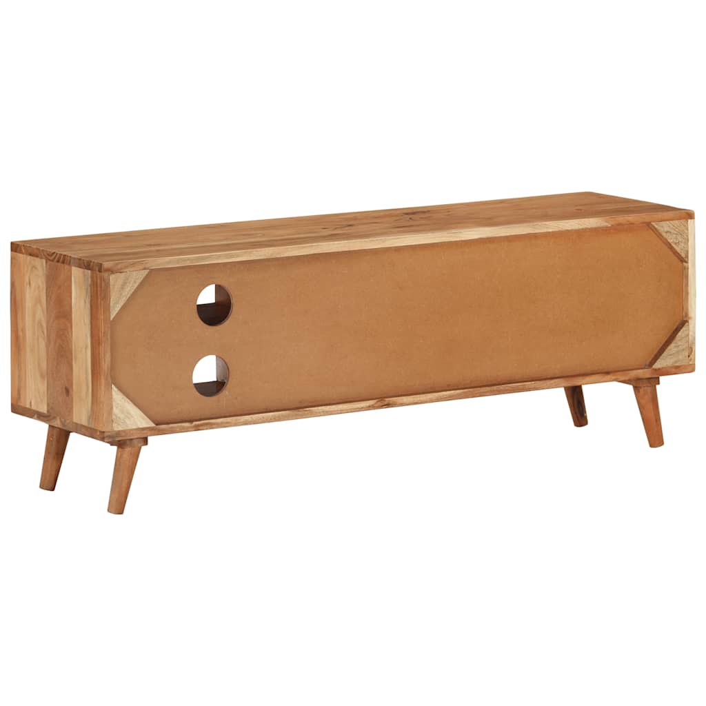 vidaXL Mueble de TV madera maciza de acacia 112x30x40 cm - Image 3