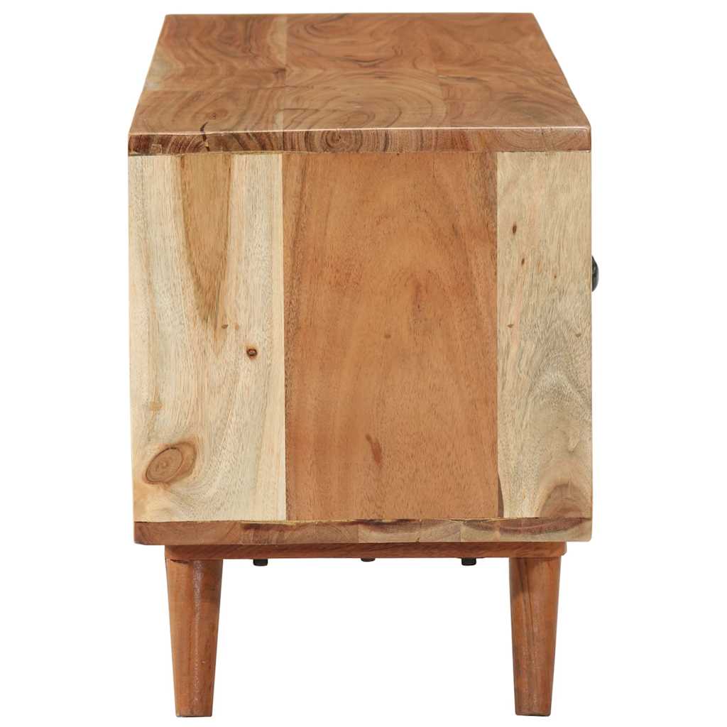 vidaXL Mueble de TV madera maciza de acacia 112x30x40 cm - Image 5