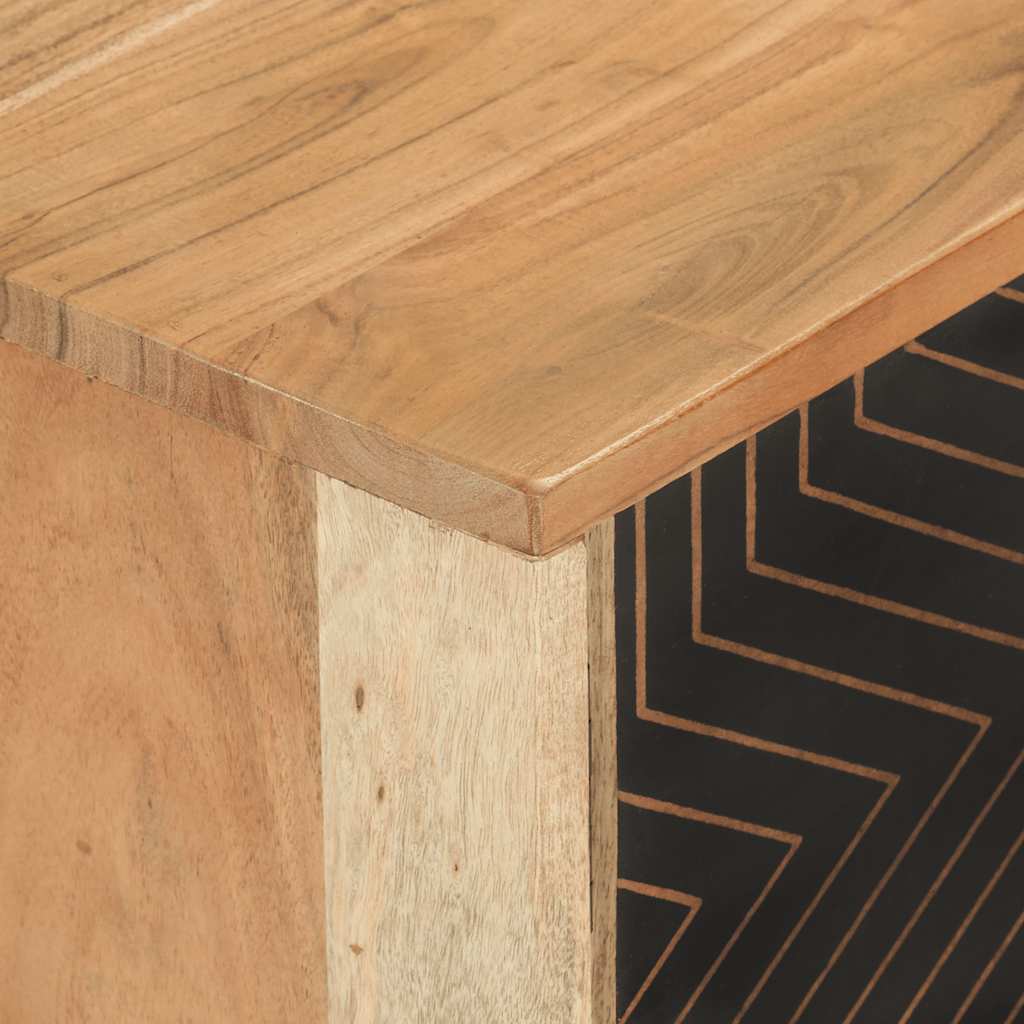 vidaXL Mueble de TV madera maciza de acacia 112x30x40 cm - Image 6